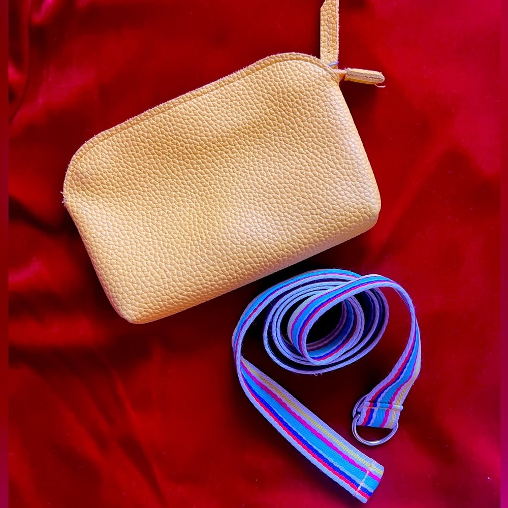 Nordstrom Convertible Fanny Pack / Pouch / Wallet with Adjustable Rainbow Strap